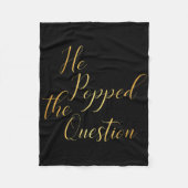 Hij Heeft De Vraag Gesteld - Bruid Bruidegom Verlo Fleece Deken (Voorkant)