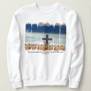 Hij heeft een Christelijk paasweatshirt gemaakt Trui