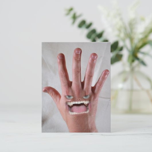 Hij heeft een gemene backhand! briefkaart (Staand voorkant)