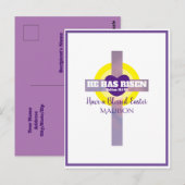 Hij heeft een kruisbijbelse paasnaam gekregen briefkaart (Voorkant / Achterkant)