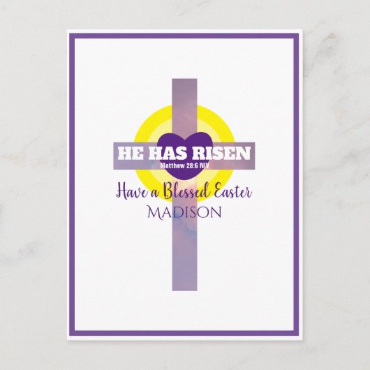 Hij heeft een kruisbijbelse paasnaam gekregen briefkaart (Voorkant)