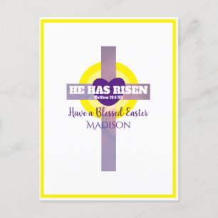 Hij heeft een kruisbijbelse paasnaam gekregen briefkaart