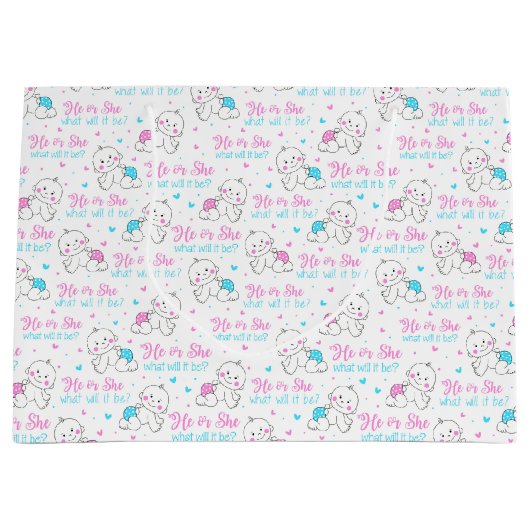 Hij heeft een nieuwe baby groot cadeauzakje (Voorkant)