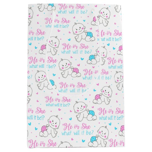 Hij heeft een nieuwe baby medium cadeauzakje (Voorkant)