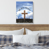 Hij heeft een rigoureus dwarse hemel canvas afdruk (Insitu (Slaapkamer))