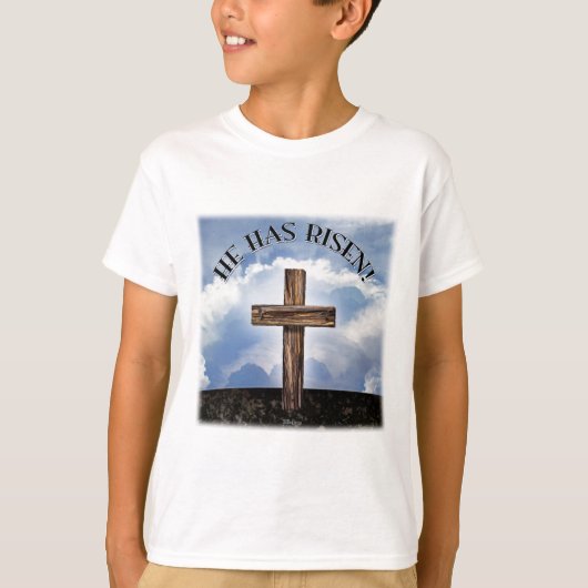 Hij heeft een rigoureus dwarse hemel t-shirt (Voorkant)