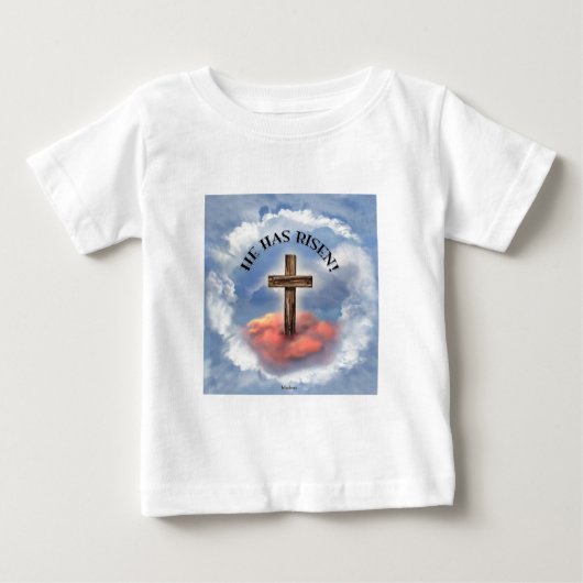 Hij heeft een ruig kruis met wolken. (Voorkant)