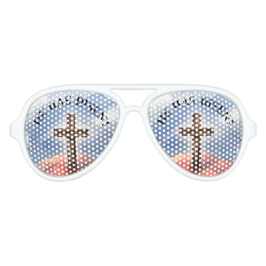 Hij heeft een ruig kruis met wolken. aviator zonnebril (Voorkant)