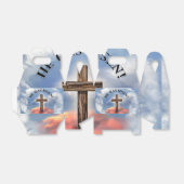 Hij heeft een ruig kruis met wolken. bedankdoosjes (Uitgevouwen)