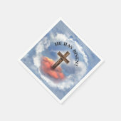 Hij heeft een ruig kruis met wolken. servetten (Hoek)