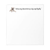 Hij heeft elk kenmerk van een hond notitieblok (Voorkant)