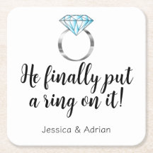 Hij heeft er eindelijk een ring om gedaan Diamante