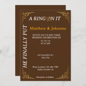 Hij heeft er eindelijk een ring om gedaan kaart (Voorkant / Achterkant)