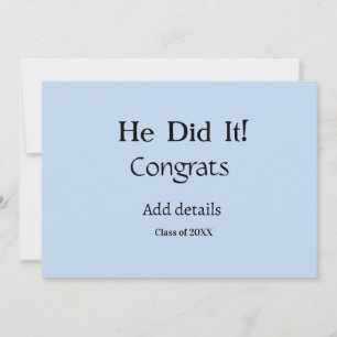 hij heeft het gedaan gefeliciteerd afstuderen voeg kaart