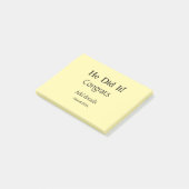 hij heeft het gedaan gefeliciteerd afstuderen voeg post-it® notes (Schuin)