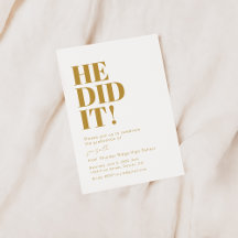 Hij heeft het gedaan! Uitnodiging voor afstudeerfe