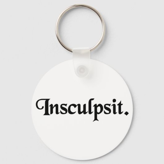 Hij heeft het gegraveerd. sleutelhanger (Voorkant)