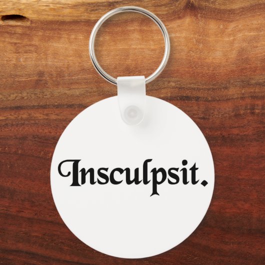 Hij heeft het gegraveerd. sleutelhanger (Voorkant)