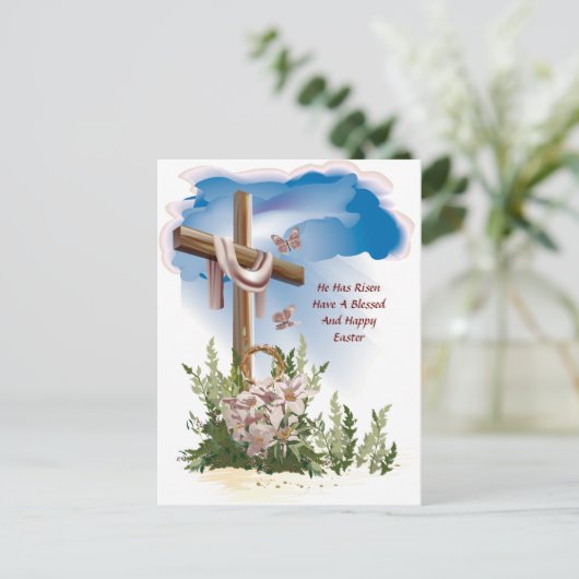 Hij heeft het oosten feestdagenkaart (Staand voorkant)