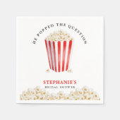 Hij Heeft Ja Gezegd Bruidsfeest Popcorn Servet (Voorkant)