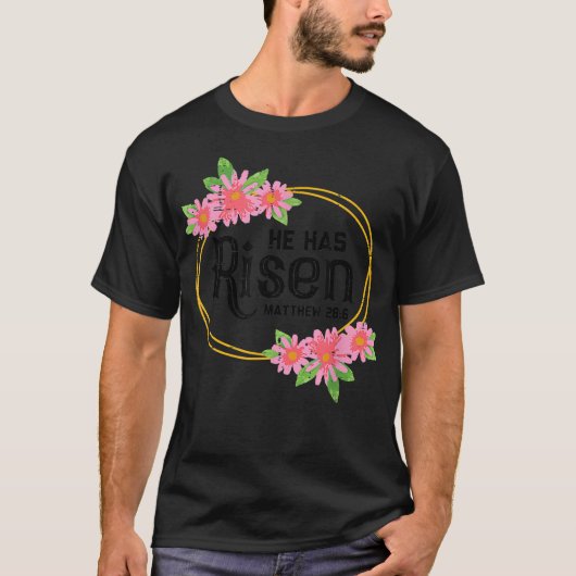 Hij heeft Matthew 286 Paasherstel T-shirt (Voorkant)