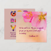 Hij heeft mij Christelijk Floral Inspirerend gezeg (Voorkant / Achterkant)