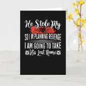 Hij heeft mijn hart gestolen om wraak te nemen kaart (Gele Bloem)