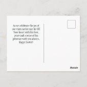 Hij heeft RISEN Bible Verse Tulips Paastijd Briefkaart (Achterkant)