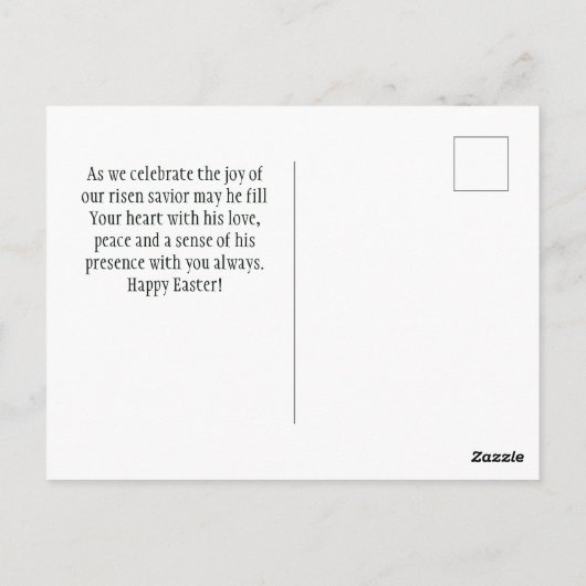 Hij heeft RISEN Bible Verse Tulips Paastijd Briefkaart (Achterkant)