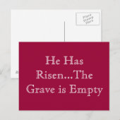 "HIJ HEEFT RISEN" BRIEFKAART (Voorkant / Achterkant)