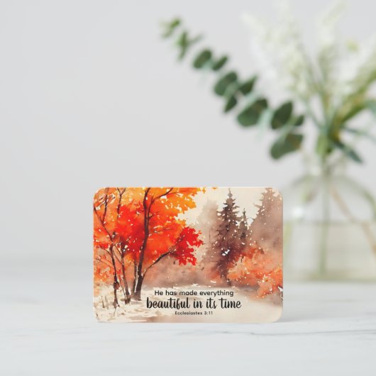 Hij heeft van alles mooie bijbelbomen gemaakt Herf Visitekaartje (Staand voorkant)