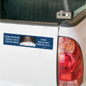 HIJ HEEFT ZE ALLEMAAL GENEZEN BUMPERSTICKER (Op Truck)