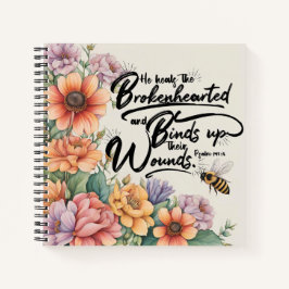Hij Heelt de Brokenhearted 8.5 x 8.5 Spiraal Notitieboek