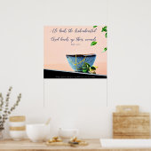 Hij heelt de gebarsten haren. poster (Keuken)