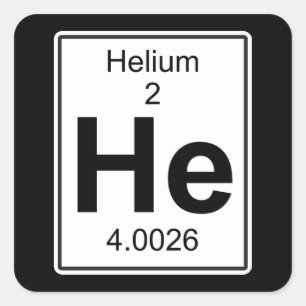 Hij - Helium Vierkante Sticker