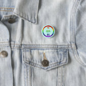 Hij hem zijn Pronoun Pin Ronde Button 3,2 Cm (In situ)