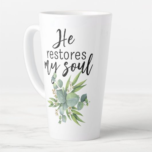 Hij herstelt mijn sol latte mok (Linkerhoek)