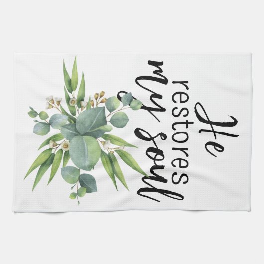 Hij herstelt mijn sol theedoek (Horizontaal)