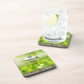 Hij herstelt mijn Soul Bible Verse Drankjes Onderzetter (Rechterzijde)