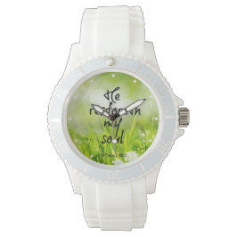 Hij herstelt mijn Soul Bible Verse Horloge