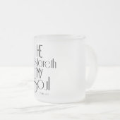 Hij herstelt mijn Soul Bible Verse Matglas Koffiemok (Voorkant rechts)