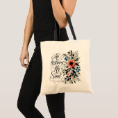 Hij herstelt mijn ziel bloemrijk tote bag (Voorkant (product))