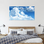 Hij herstelt mijn ziel canvas afdruk (Insitu (Slaapkamer))