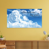 Hij herstelt mijn ziel canvas afdruk (Insitu (Woonkamer))