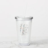 Hij herstelt mijn ziel in bloei acryl drinkbeker (Achterkant)