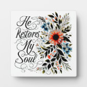 Hij herstelt mijn ziel in bloei fotoplaat (Voorkant)