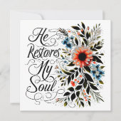 Hij herstelt mijn ziel in bloei kaart (Voorkant)