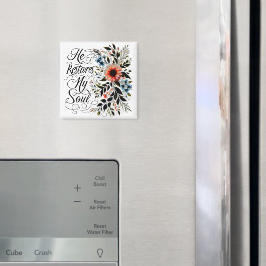Hij herstelt mijn ziel in bloei magneet (Insitu (Koelkast))