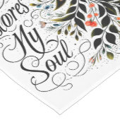 Hij herstelt mijn ziel in bloei medium tafelloper (Hoek)