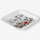 Hij herstelt mijn ziel in bloei papieren bordje (Gebogen)